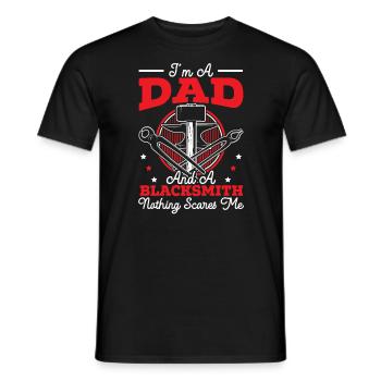 Ich bin ein Vater und ein Schmied Nichts macht mir Angst - Männer T-Shirt - Schwarz - Vorne - AI Model Male 178 light (178cm)