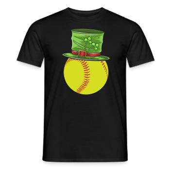 Softballspieler Sport St. Patrick's Saint Pattys - Männer T-Shirt - Schwarz - Vorne - AI Model Male 178 light (178cm)