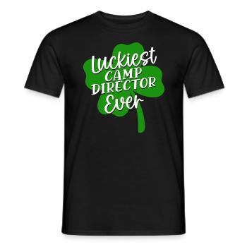 Luckiest Camp Director Ever St. Patrick's Day - Men's T-Shirt - black - Front - AI Model Male 178 light (178cm)
