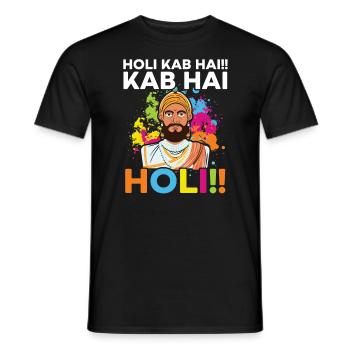 Radha Krishna Hindouisme Hindu Holi Festival - T-shirt homme - noir - Devant - AI Model Male 178 light (178cm)