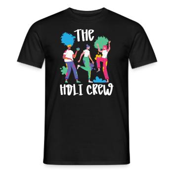 Die Holi Crew Hinduismus Buddhistisches Holi Festival - Männer T-Shirt - Schwarz - Vorne - AI Model Male 178 light (178cm)