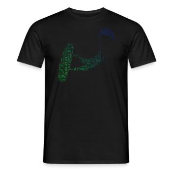 Kiting Kitesurfer Men Kite Women Kitesurfing - Men's T-Shirt - black - Front - AI Model Male 178 light (178cm)