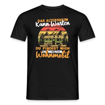 Wohnmobil Wohnwagen Das Altersheim kann warten - Männer T-Shirt - Schwarz - Vorne - AI Model Male 178 light (178cm)