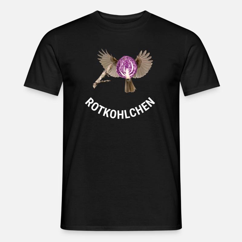 Rotkohlchen Meme Vogel Rotkelhlchen - Männer T-Shirt - Schwarz