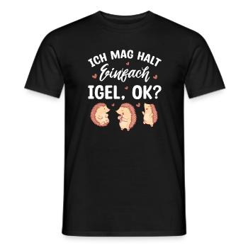Igel Igelhaus Ich mag halt einfach Igel - Männer T-Shirt - Schwarz - Vorne - AI Model Male 178 light (178cm)