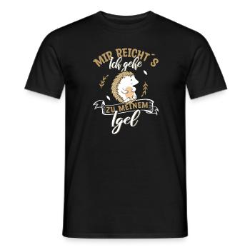 Igel Mir reichts ich gehe zu meinem Igel - Männer T-Shirt - Schwarz - Vorne - AI Model Male 178 light (178cm)
