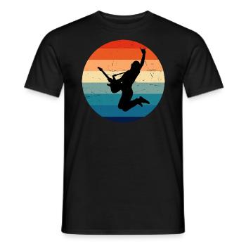 dames guitare électronique guitare acoustique guitare acoustique - T-shirt homme - noir - Devant - AI Model Male 178 light (178cm)