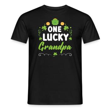 Un grand-père irlandais chanceux : St. Patrick - T-shirt homme - noir - Devant - AI Model Male 178 light (178cm)