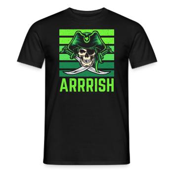 Shenanigan St. Patricks Day Irischer Pirat Kleeblatt - Männer T-Shirt - Schwarz - Vorne - AI Model Male 178 light (178cm)