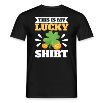 Shenanigan Shamrock St. Patricks Day Irish Pride - Men's T-Shirt - black - Front - AI Model Male 178 light (178cm)