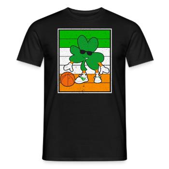 Basketball Player St. Patrick's Day Irish Pride - Men's T-Shirt - black - Front - AI Model Male 178 light (178cm)