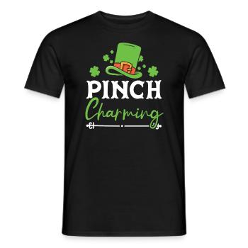 Pinch Charming Shamrock St. Patricks Day Irish - Men's T-Shirt - black - Front - AI Model Male 178 light (178cm)