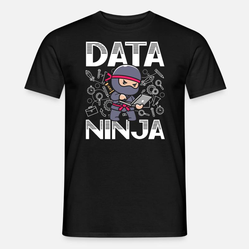 Data Ninja Data Whisperer Data Scientist - Männer T-Shirt - Schwarz