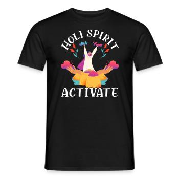 Holi Spirit Activate Hindu Buddhist Holi Festival - T-shirt homme - noir - Devant - AI Model Male 178 light (178cm)