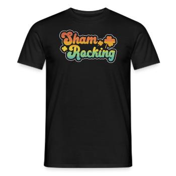 Shamrocking Shamrock St. Patricks Day Irish Pride - Men's T-Shirt - black - Front - AI Model Male 178 light (178cm)