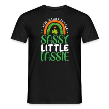Sassy Little Lassie St. Patricks Day Irish Pride - Men's T-Shirt - black - Front - AI Model Male 178 light (178cm)