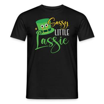Sassy Little Lassie St. Patricks Day Irish Pride - Men's T-Shirt - black - Front - AI Model Male 178 light (178cm)