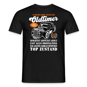 Oldtimer 1973 51 Geburtstag Geschenk - Männer T-Shirt - Schwarz - Vorne - AI Model Male 178 light (178cm)