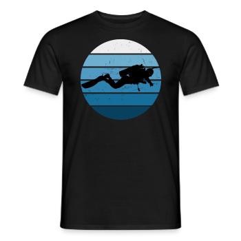Diving Men Diver Free Dive Scuba Diving - Men's T-Shirt - black - Front - AI Model Male 178 light (178cm)