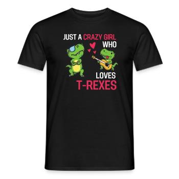Tyrannosaurus Rex Dino Mädchen Geschenk T Rex - Männer T-Shirt - Schwarz - Vorne - AI Model Male 178 light (178cm)