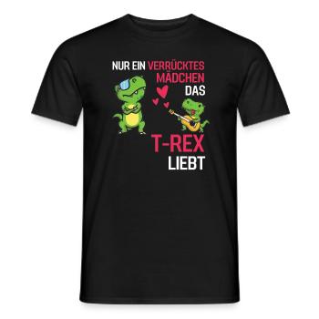 Dinosaurier Mädchen Dino Geschenk T Rex - Männer T-Shirt - Schwarz - Vorne - AI Model Male 178 light (178cm)