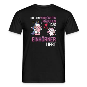 Fabelwesen Mädchen Fantasy Tier Geschenk Einhorn - Männer T-Shirt - Schwarz - Vorne - AI Model Male 178 light (178cm)