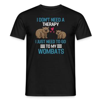 Animal Lovers Australia Animal Gift Wombat - T-shirt homme - noir - Devant - AI Model Male 178 light (178cm)