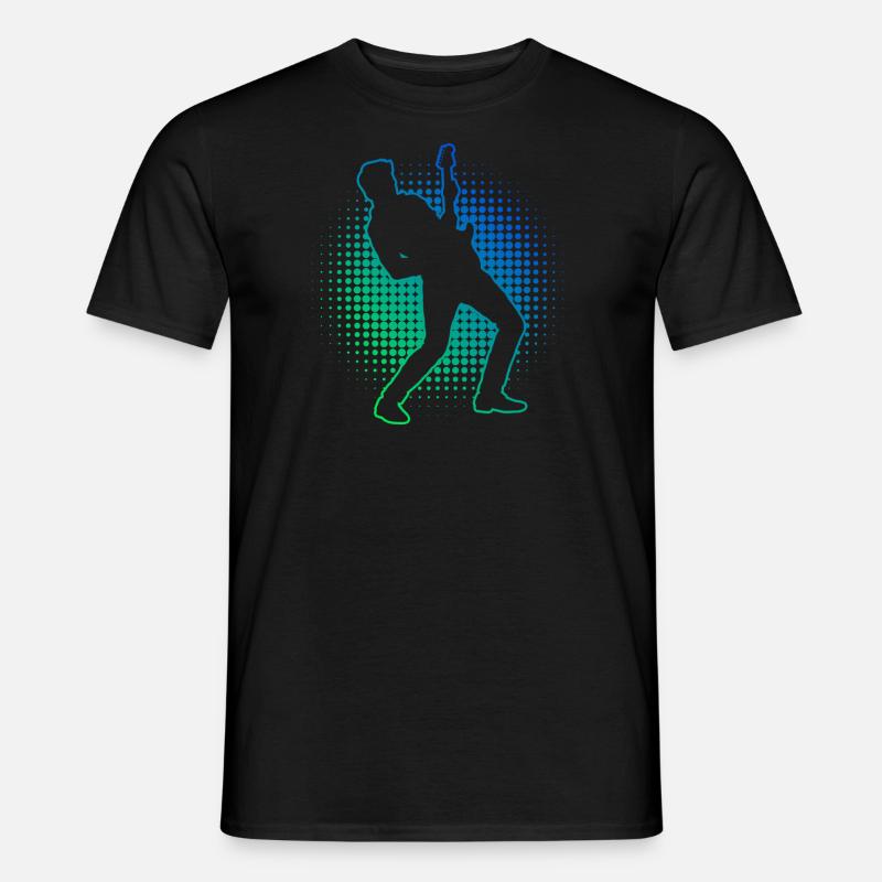 akustische gitarre classical guitar E-gitarre - Männer T-Shirt - Schwarz
