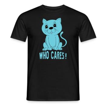 Katzen Mutter Miau Lustig Katzendame T-Shirt - Männer T-Shirt - Schwarz - Vorne - AI Model Male 178 light (178cm)
