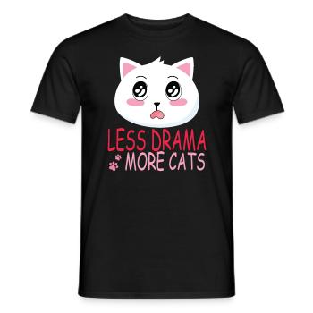 Katzen Mutter Miau Lustig Katzendame T-Shirt - Männer T-Shirt - Schwarz - Vorne - AI Model Male 178 light (178cm)