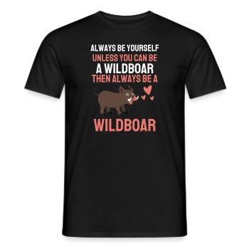 Habitants de la forêt Cadeau animal de forêt Sanglier - T-shirt homme - noir - Devant - AI Model Male 178 light (178cm)