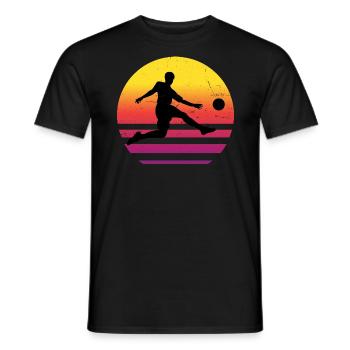Soccer Soccer Football Football Playing Men's - Men's T-Shirt - black - Front - AI Model Male 178 light (178cm)