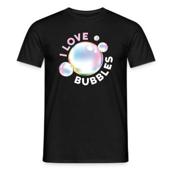 I Love Bubbles Bubbles Kids - Men's T-Shirt - black - Front - AI Model Male 178 light (178cm)