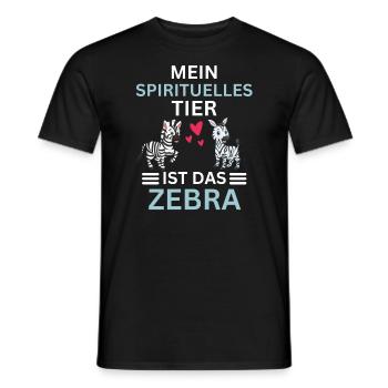 Mein spirituelles Tier Geschenk Lustiges Zebra - Männer T-Shirt - Schwarz - Vorne - AI Model Male 178 light (178cm)