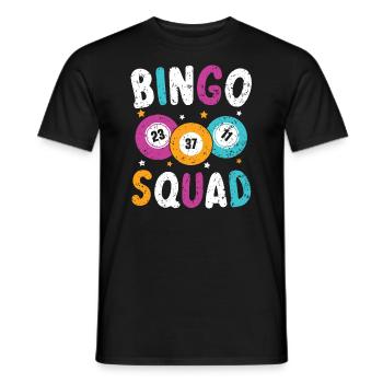 Bingo Squad Bingo Player Casino Gambling Lottery - Men's T-Shirt - black - Front - AI Model Male 178 light (178cm)