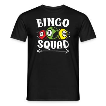Bingo Squad Bingo Player Casino Gambling Lottery - Men's T-Shirt - black - Front - AI Model Male 178 light (178cm)