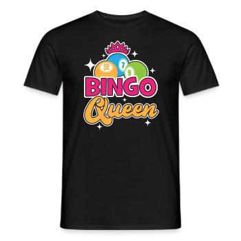 Bingo Queen Bingo Player Casino Gambling Lottery - Men's T-Shirt - black - Front - AI Model Male 178 light (178cm)