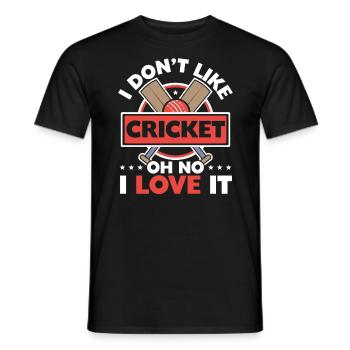 Je n’aime pas le cricket oh non je l’aime cricket - T-shirt homme - noir - Devant - AI Model Male 178 light (178cm)