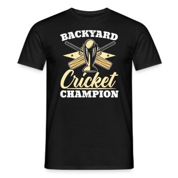 Backyard Cricket Champion Cricket Player Cricketer - Men's T-Shirt - black - Front - AI Model Male 178 light (178cm)