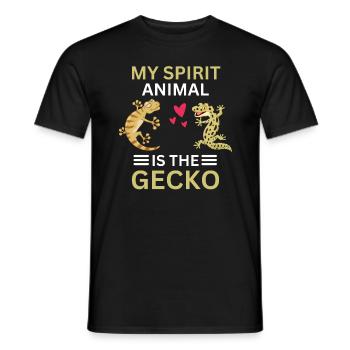 Tropisches Tier Echsen Geschenk Lustiges Gecko - Männer T-Shirt - Schwarz - Vorne - AI Model Male 178 light (178cm)