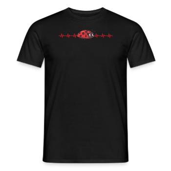 Entomologie des insectes Futur entomologiste Coccinelle - T-shirt homme - noir - Devant - AI Model Male 178 light (178cm)