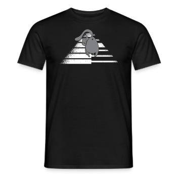 Piano Cat Musician Musical Instrument Pianist - Men's T-Shirt - black - Front - AI Model Male 178 light (178cm)