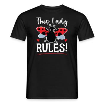 Diese Dame regiert Insekt zukünftigen Entomologe Marienkäfer - Männer T-Shirt - Schwarz - Vorne - AI Model Male 178 light (178cm)