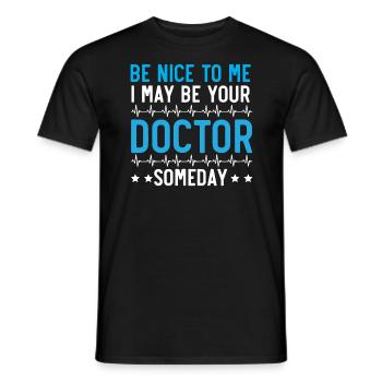 Médecin Médecine Médecine Médecin Soins de santé - T-shirt homme - noir - Devant - AI Model Male 178 light (178cm)