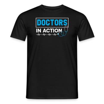 Ärzte in Aktion Krankenhausmedizin Arzt - Männer T-Shirt - Schwarz - Vorne - AI Model Male 178 light (178cm)