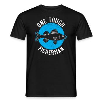 Ein harter Fischer Fischfischer Fischfänger - Männer T-Shirt - Schwarz - Vorne - AI Model Male 178 light (178cm)