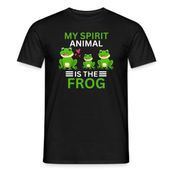 Amphibien Tierliebhaber Geschenk Lustiges Frosch - Männer T-Shirt - Schwarz - Vorne - AI Model Male 178 light (178cm)
