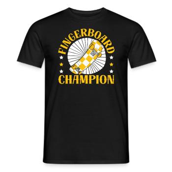 Fingerboard Champion Fingerboarder Fingerboarding - Männer T-Shirt - Schwarz - Vorne - AI Model Male 178 light (178cm)
