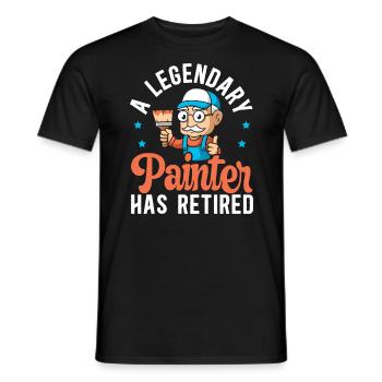 Ein legendärer Maler hat die Hausmalerei in den Ruhestand versetzt - Männer T-Shirt - Schwarz - Vorne - AI Model Male 178 light (178cm)
