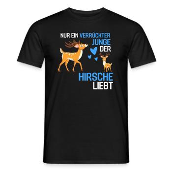 Waldtier Jungen Tierliebhaber Geschenk Hirsch - Männer T-Shirt - Schwarz - Vorne - AI Model Male 178 light (178cm)